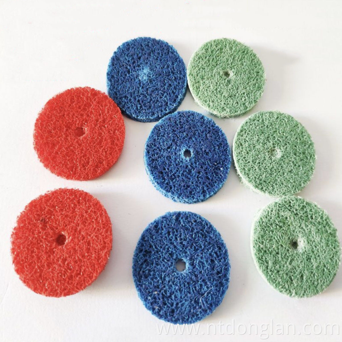 Non-woven polishing wheel Enter Hole Felt Glass Polishing Pad With Hook And Loop Backed